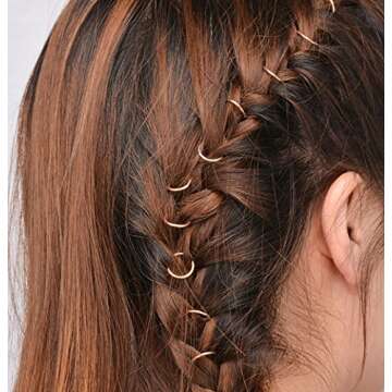 YHmall 160 Piesces Hair Jewelry Rings Decorations Pendants, Hair Braid Rings Dreadlocks Metal Hair Cuffs Hair Braids and Beads for Hair Accessory£¬Braid Jewelry£¬Braid Clips