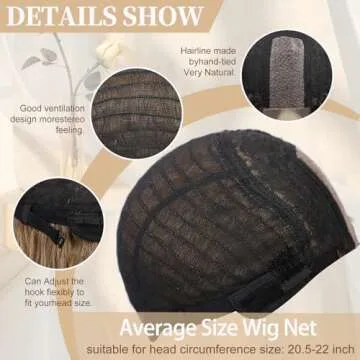 AISI QUEENS Long Blonde Wigs for Women Ombre Blonde Wavy Synthetic Curly Hair Wigs Natural Looking Middle Part Heat Resistant Fibre for Daily Party Use 24 Inch