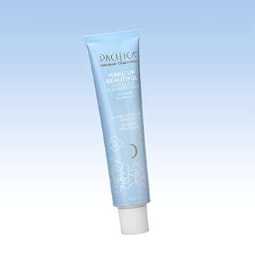 Pacifica Face Cleansing Balm & Makeup Remover - Wake Up Beautiful 2 in 1 Waterless Make Up Remover Daily Facial Skin Cleanser, Hydrating, For Dry Sensitive Skin, Vegan & Dermatologist Approved