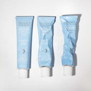 Pacifica Face Cleansing Balm & Makeup Remover - Wake Up Beautiful 2 in 1 Waterless Make Up Remover Daily Facial Skin Cleanser, Hydrating, For Dry Sensitive Skin, Vegan & Dermatologist Approved