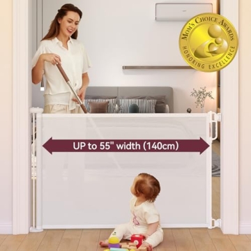 Stylish Momcozy Retractable Baby Gate for Home Safety