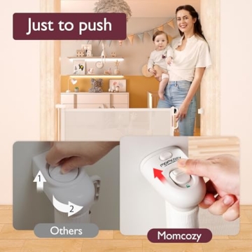 Stylish Momcozy Retractable Baby Gate for Home Safety