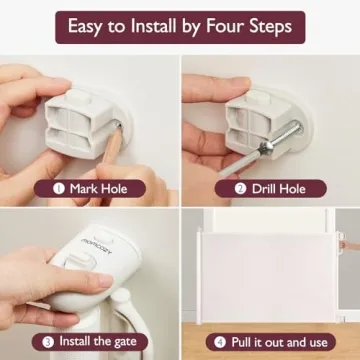 Stylish Momcozy Retractable Baby Gate for Home Safety