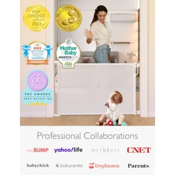 Stylish Momcozy Retractable Baby Gate for Home Safety