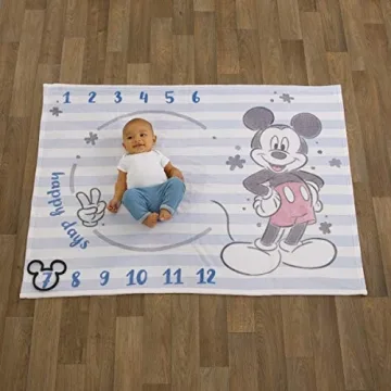 Disney Mickey Mouse Milestone Baby Blanket - Soft & Fun
