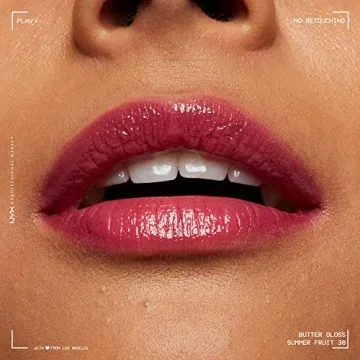 NYX PROFESSIONAL MAKEUP Butter Gloss, Non-Sticky Lip Gloss - Summer Fruit (Hot Pink)