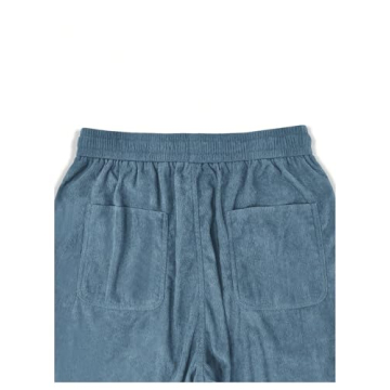 SOLY HUX Men's Corduroy Pants Casual Drawstring Elastic Waist Straight Leg Sweatpants with Pockets Light Blue Letter X-Large