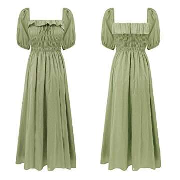 R.Vivimos Women Summer Vintage Cotton Flowy Dresses