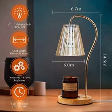 Elenhome Candle Warmer Lamp with Timer and Dimmer