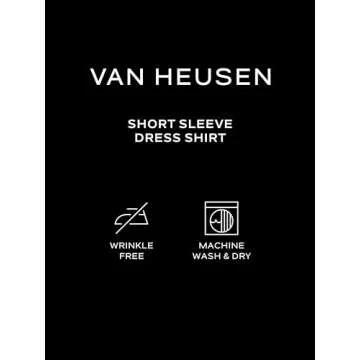 Van Heusen Men's Short Sleeve Dress Shirt Regular Fit Poplin Solid, Black, 17.5" Neck