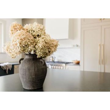 Handmade Black Terracotta Vase Vintage 9.5 Inch Tall