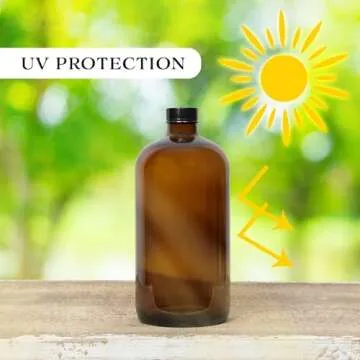 Cornucopia 32oz Amber Kombucha Growler Bottles 4-Pack