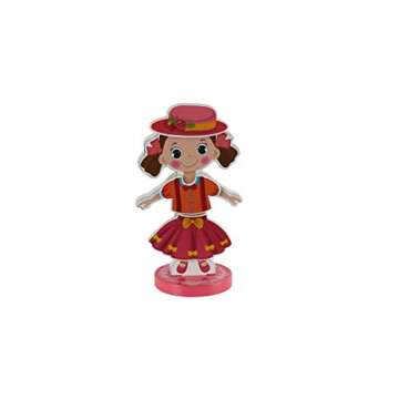 TOYSTER'S Magnetic Wooden Dress-Up Dolls Toy | Pretend Play Set Includes: 1 Wood Doll with 30 Assorted Costume Dress Ideas | Not Your Average Paper Doll | Great Gift Idea for Little Girls 3+