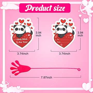 Max Fun 28 Pack Sticky Hands for Kids' Valentines Day Gifts