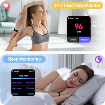 EURANS Smart Watch 41mm, Full Touchscreen Smartwatch, Fitness Tracker with Heart Rate Monitor & SpO2...