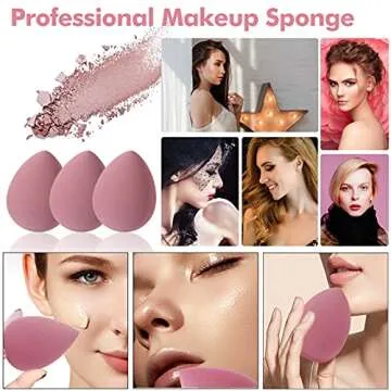 8 PCS Makeup Sponges Blender Latex-Free Vegan Beauty Sponge Professional Beauty Sponge Blender Makeup Egg Foundation Blending