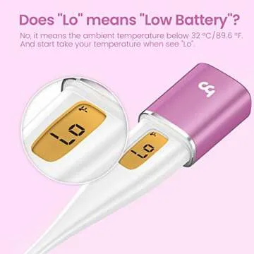 Digital Basal Thermometer, High-Precision Oral Thermometer with Backlit & LCD, 1/100th Degree and Memory Recall Thermometer with APP(iOS & Android) for Nature Family Planning and Fever, Purple