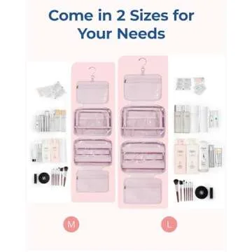 Stylish BAGSMART Toiletry Bag with Jewelry Organizer for Travel