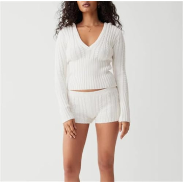 Stylish Y2K 2 Piece Knitted Outfit - Comfort & Chic!