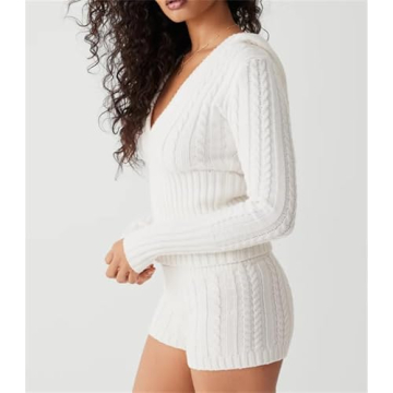 Stylish Y2K 2 Piece Knitted Outfit - Comfort & Chic!