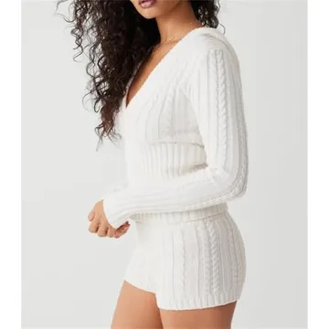 Stylish Y2K 2 Piece Knitted Outfit - Comfort & Chic!
