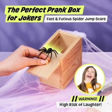 FunFamz Spider Prank Box - Hilarious Gag Gift to Delight All