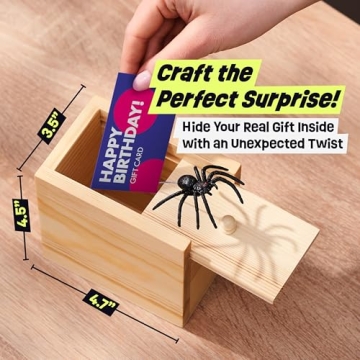 FunFamz Spider Prank Box - Hilarious Gag Gift to Delight All