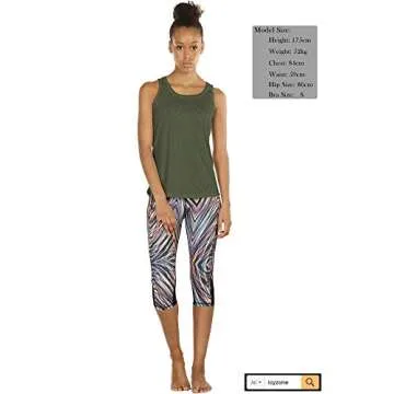 icyzone Yoga Tops Racerback Tank for Women - Grey/Green