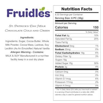 Saint Patrick's Day 25 Shamrock Leprechaun Chocolate Green and Gold Coins, Premium Belgian Nut-Free ...