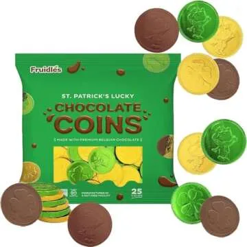 Saint Patrick's Day Chocolate Green and Gold Coins Pack