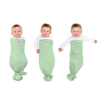 The Ollie Swaddle - Helps to Reduce The Moro (Startle) Reflex - Made from a Custom Designed Moisture-Wicking Material (Meadow)