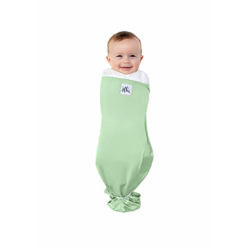 The Ollie Swaddle - Helps to Reduce The Moro (Startle) Reflex - Made from a Custom Designed Moisture-Wicking Material (Meadow)