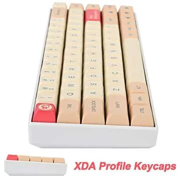Fogruaden PBT Keycaps 139 Keys Soymilk Keycap Set Dye-Sublimation Custom Keycaps XDA Profile Cute Keycaps for Cherry Gateron MX Switches Mechanical Keyboard