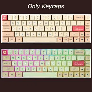 Fogruaden PBT Keycaps 139 Keys Soymilk Keycap Set Dye-Sublimation Custom Keycaps XDA Profile Cute Keycaps for Cherry Gateron MX Switches Mechanical Keyboard