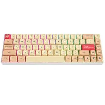Fogruaden PBT Keycaps 139 Keys Soymilk Keycap Set Dye-Sublimation Custom Keycaps XDA Profile Cute Keycaps for Cherry Gateron MX Switches Mechanical Keyboard