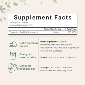 Micro Ingredients Vitamin B12 5000mcg – Chewable Tablets