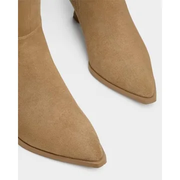 MUCCCUTE Suede Knee High Boots for Women - Kitten Heel Elegance