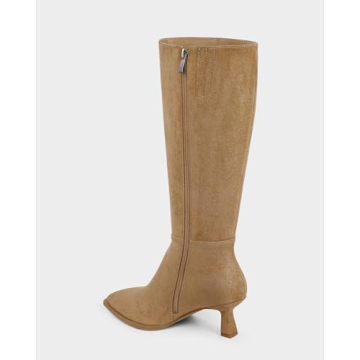 MUCCCUTE Suede Knee High Boots for Women - Kitten Heel Elegance