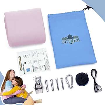 OUTREE Sensory Swing, Double Layer Therapy Swing with 360° Swivel Hanger, Healing & Relaxing Cuddle Sensory Swing for Kids and Adults with Autism, ADHD, Sensory Processing Disorder