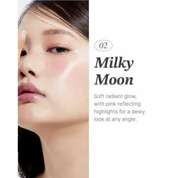 Spring Event Glint Stick Highlighter (Milky Moon) - Multi-Use Illuminator Stick by LG Beauty. Creamy...