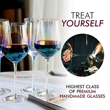 Stunning Elixir Glassware Wine Glasses Set of 4 - Elegant Crystal Design