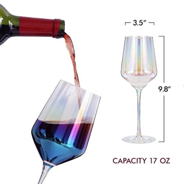 Stunning Elixir Glassware Wine Glasses Set of 4 - Elegant Crystal Design