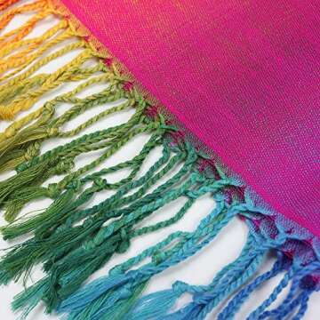 Neelamvar Fashion Colorful flowers Jacquard cotton pashmina Women Wrap Shawl tassels Scarves 75" x 27.5" (THM08-03)