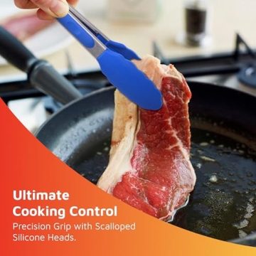 Hot Target Silicone Kitchen Tongs Set - 7, 9, 12 Inches