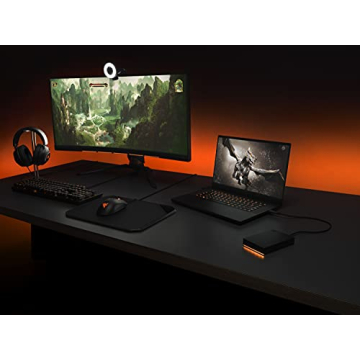 Seagate FireCuda Gaming Hard Drive, 2TB, External Hard Drive HDD, USB 3/2, RGB LED lighting (STKL2000400)
