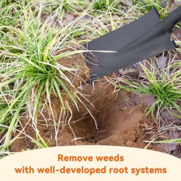 KOLEIYA Drain SpadeShovel, Garden Spade Shovels for Digging Heavy Duty, Trenching,Planting,Transplanting,Metal Y-Grip,Wooden Handle,45Inch