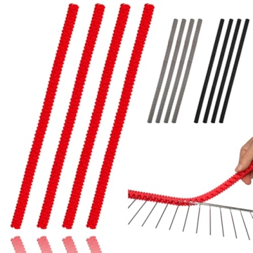 Oven Rack Shields - 4 Pack Heat Resistant Silicone Oven Rack Cover 14 inches Long Oven Rack Edge Protector, Protect Against Burns and Scars (Red)