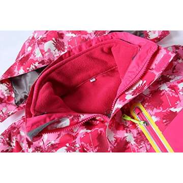 ValentinA Boys Girls Outdoor Winter Two-piece Coat 3-1 Children Thicken Velvet Detachable Warm Quilted Jacket