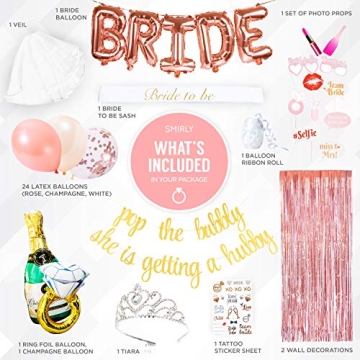 SMIRLY Bachelorette Party Decorations Kit - Elegant Essentials