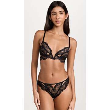 Thistle & Spire Women's Kane Cutout Thong, Black, S